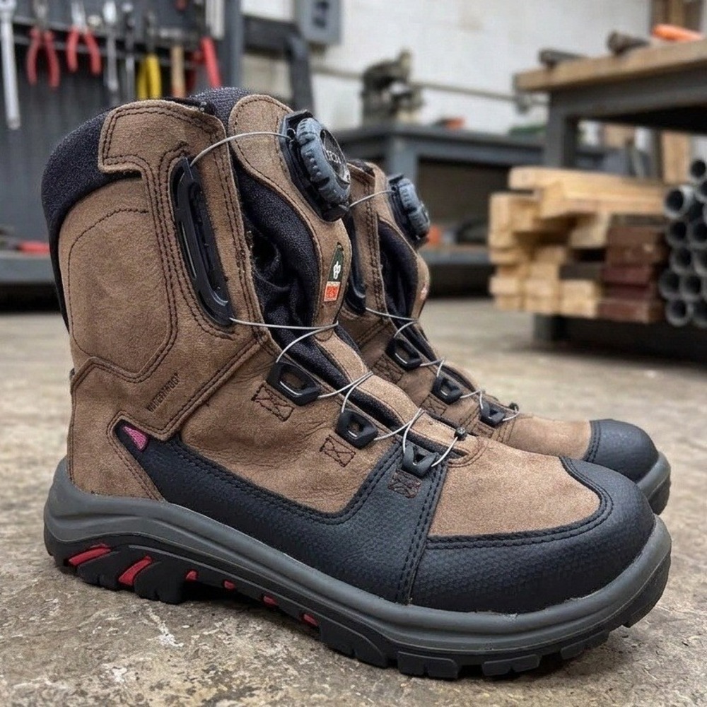 Red Wing Tradesman 3531 Mens 8 EE Waterproof BOA Safety Toe Work Boots Brown